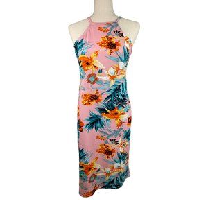 Emme Jordan Women's Tropical Bodycon Strap Dress Size Medium